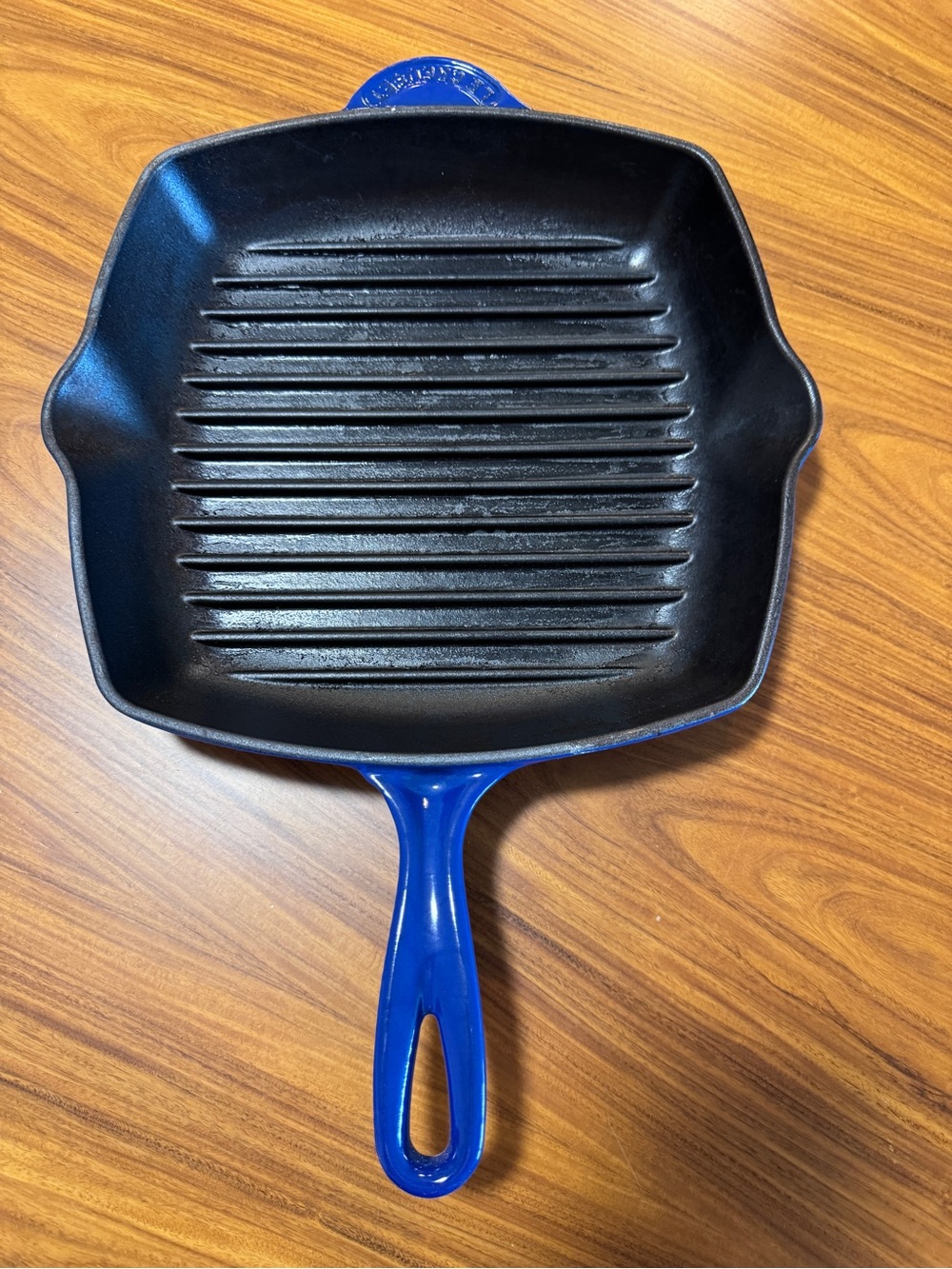 Le Creuset Blue Square Cast Iron Grill Pan